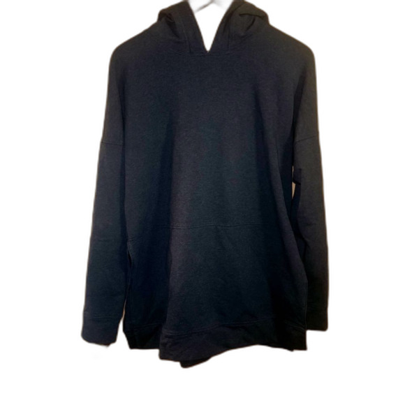 lululemon athletica Tops - Lululemon Cut Above Hooded Sweatshirt 10 Black Expression Athleisure Cozy